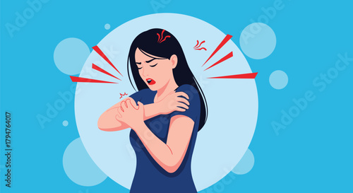 Woman Experiencing Skin Irritation and Discomfort