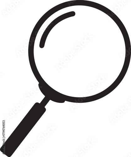 Magnifying glass icon for search and exploration