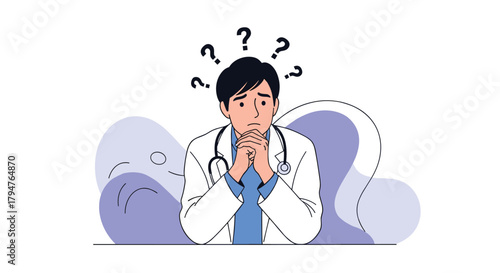 Doctor Worried About Patient Health Concerns and Diagnosis