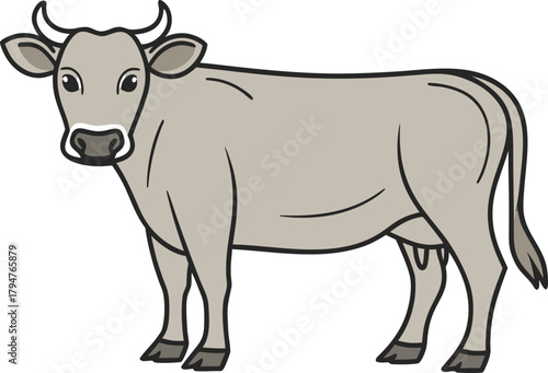 Cow Illustration. Dairy Cow Artwork. Farm Cow Graphic. Cow Animal Drawing. Cute Cow Design. Cow Livestock Illustration. Beef Cow Outline Art. Farm Animal Cow. Standing Cow Illustration. Cow Line Draw