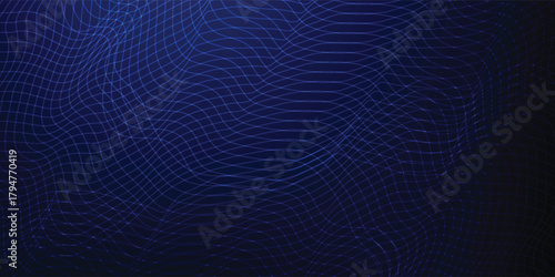 Dynamic Blue Wavy Grid Lines Photo: Modern, Aesthetic, Background Use