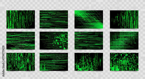 Green matrix digital background technology abstract design concept