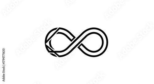 Creative Infinity Symbol Design with Geometric Accents for Modern Concepts