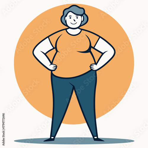 Confident woman standing with hands on hips