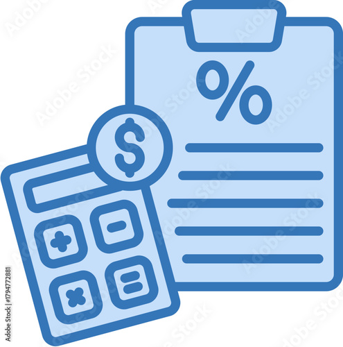 Tax Form Icon Element For Design
