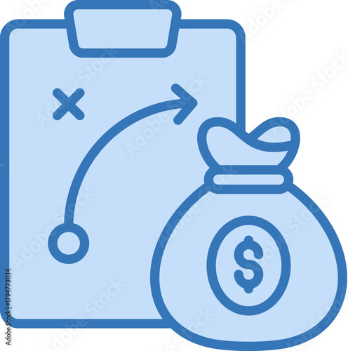 Budget Plan Icon Element For Design