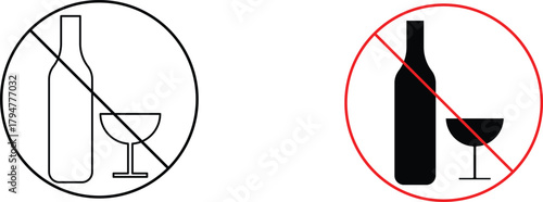 No Alcohol  icon vector graphic illustration  with white background flat hand made icon fill icon .