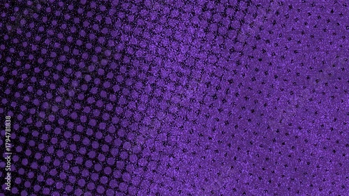 Purple Halftone Dots Loop.Seamless animated loop of a purple halftone dot pattern. Retro stop motion wiggle effect with grunge texture