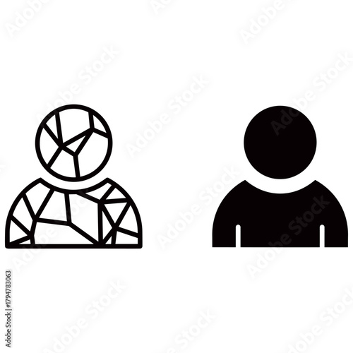 Comparison of a person with and without mental health issues