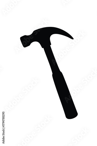 Wallpaper Mural Simple Black Hammer Icon Vector – Minimalist Construction or DIY Tool Silhouette, Perfect for Design Projects, Home Improvement, or Industry-related Graphics, Clean Monochrome Symbol. Torontodigital.ca