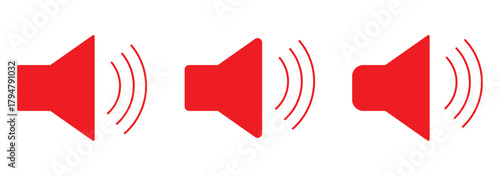 Speaker icon vector illustration. Volume sign and symbol. Loudspeaker icon. Lound symbol. Audio speaker volume  icon for apps and websites.