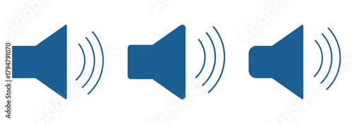 Speaker icon vector illustration. Volume sign and symbol. Loudspeaker icon. Lound symbol. Audio speaker volume  icon for apps and websites.