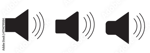Speaker icon vector illustration. Volume sign and symbol. Loudspeaker icon. Lound symbol. Audio speaker volume  icon for apps and websites.