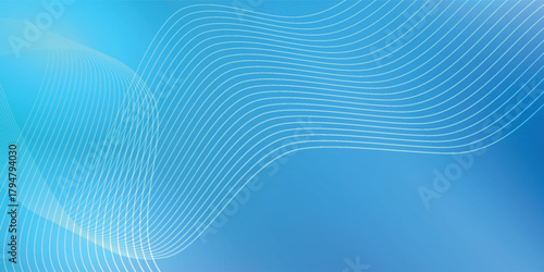 Abstract Blue Wave Lines Graphic: Flowing, Serene, Modern Background for Web Design and Presentation Slides