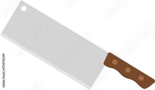 Brown cleaver knife