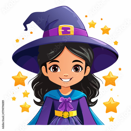 Zauberer - Hexe - Cartoon Comic Stil