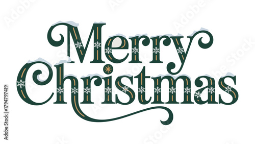 Festive Greeting for the Holiday: A timeless Merry Christmas message elegantly designed with a touch of seasonal charm, evoking the warmth and cheer of the holiday season.