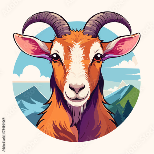 Ziege - Cartoon Comic Stil