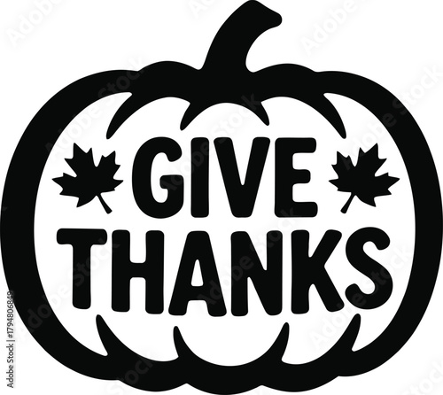 Happy thanksgiving day typography design.