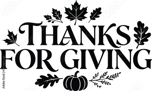 Happy thanksgiving day typography design.