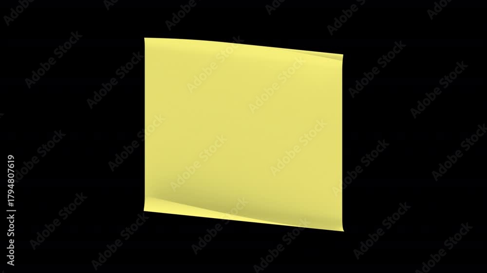 Set of 9 animated sticky notes with natural paper texture and unfolding ...