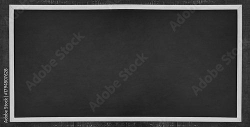 Empty black chalkboard with wooden frame on wood wall background. mock up mock-up mockup template blank backdrop Cafe bar exterior near entrance