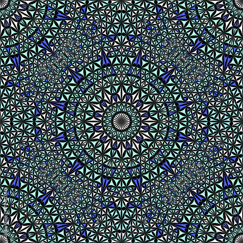 Seamless colorful geometric abstract mandala pattern background art
