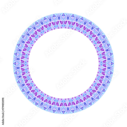 Abstract mosaic border - round circular vector element