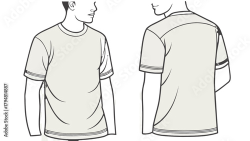 Shop men's t shirt apparel fashion casual wear short sleeve crew neck front and back view stylish design