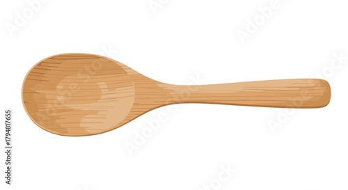 A simple wooden spoon is a versatile cooking utensil for various culinary tasks.
