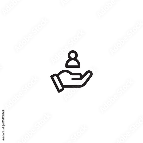 Free Download User Support Hand Icon - GFXLoad