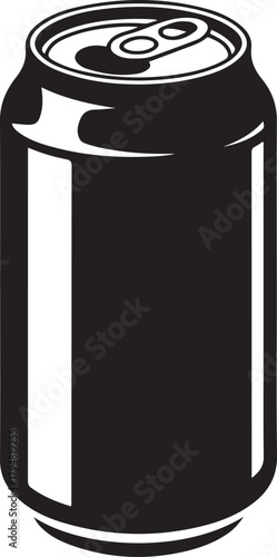 soda can silhouette vector illustration black and. Vector Black silhouettes. with white background