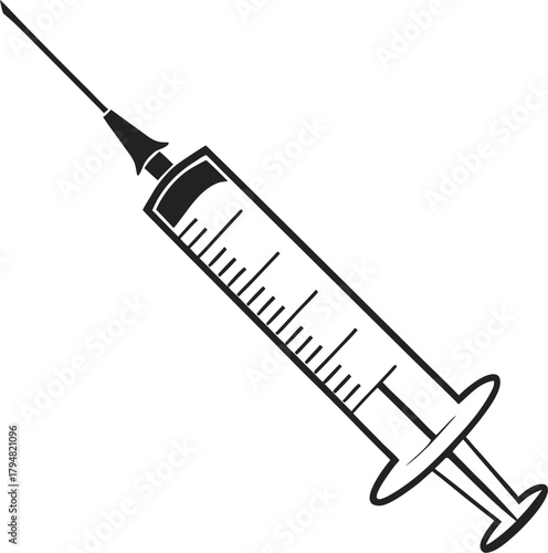 syringe isolated on white background
