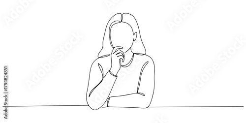 Untitled-19Continuous one line drawing of a person planning for the future, symbolizing long term financial planning, line art style vector illustration.