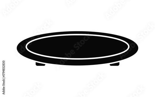 Isolated black serving tray vector illustration design art