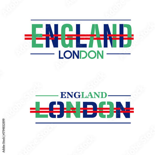 letter london england vector illustration t shirt design 