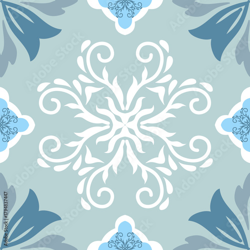 Geometric, ethnic oriental ikat seamless pattern treditional Design for background, carpet wallpaper, clothing, wrapping, batik, fabric, Vector illustration, embroidery style.  

