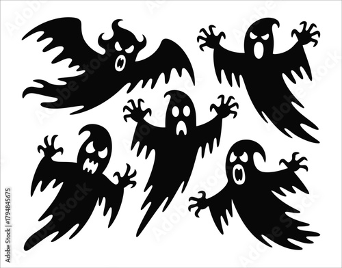 Dark Ghost Horror Vector Illustration EPS File