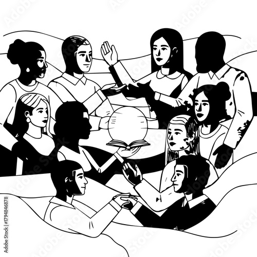 Teamwork and Shared Knowledge A Diverse Group Collaborative Circle Sharing Ideas and Knowledge