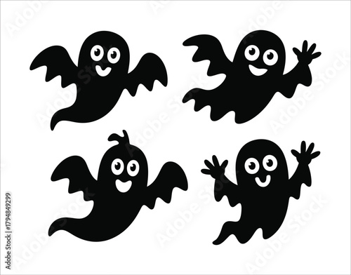 Horror Ghost Silhouette Vector Design EPS File