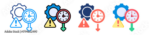 Downtime Reduction Icon Sheet Multiple Style Collection 
