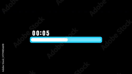 Universal 10-Second Timer Animation Compatible with Various Editing Styles and Visual Themes
