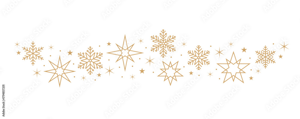 custom made wallpaper toronto digitalsnowflakes and stars border isolated vector illustration
