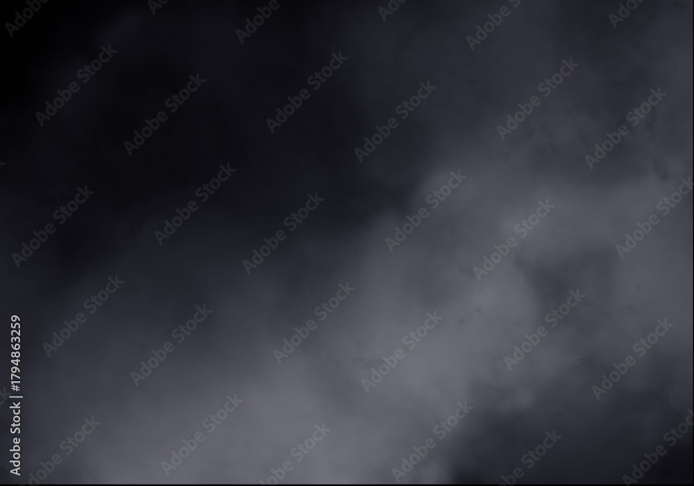 Fototapeta premium Dark Grey Smoke and Fog Texture on Black Background, Mysterious Atmospheric Abstract Overlay for Spooky or Dramatic Scenes and Graphic Design Elements