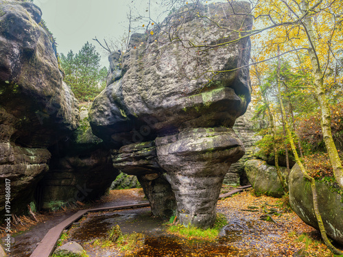  Góry Stołowe. Błędne Skały. Podwójny grzyb.