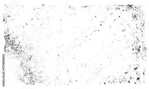 Abstract grunge dust particle and grain texture background, Vintage scratched grunge overlay texture on white background