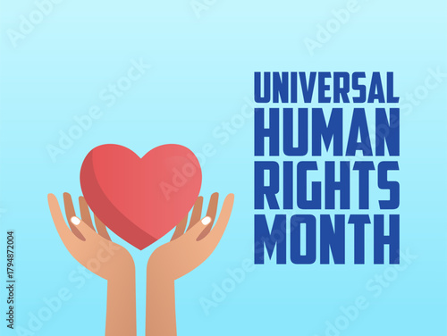 Vector graphic of Universal Human Rights Month for Universal Human Rights Month celebration.