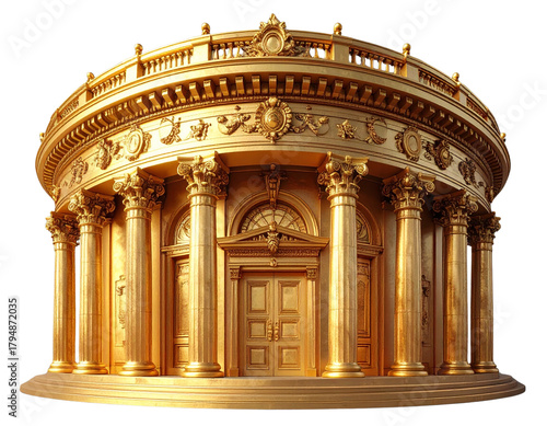 golden gate isolated on white background