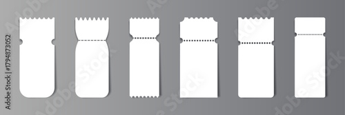 Blank mockup for ticket icon in realistic style. Coupon vector illustration on isolated background. Voucher sign business concept.