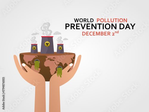 Vector graphic of World Pollution Prevention Day for World Pollution Prevention Day celebration.